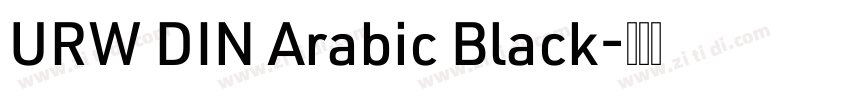 URW DIN Arabic Black字体转换